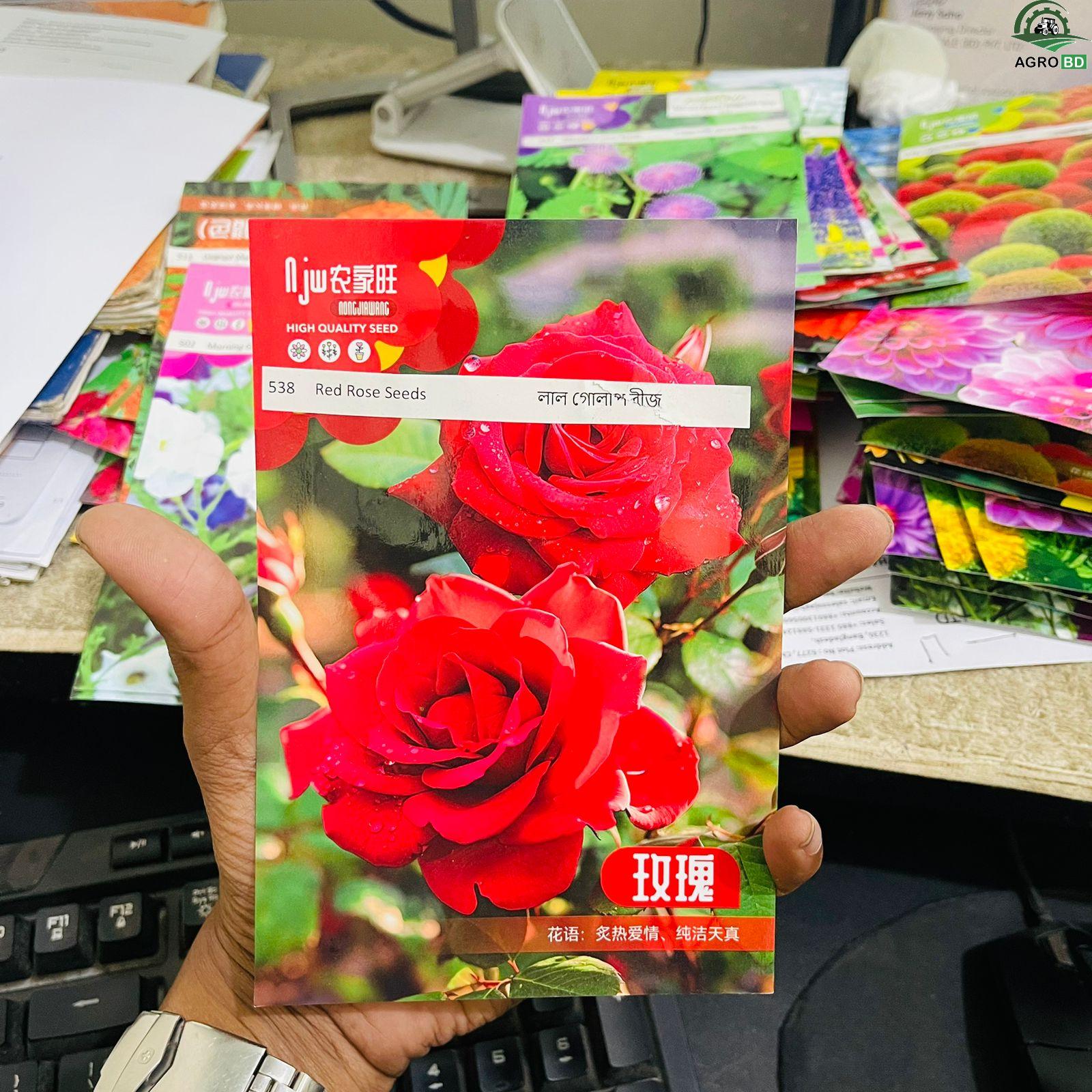 Red Rose Seeds গাঢ় লাল গোলাপ বীজ